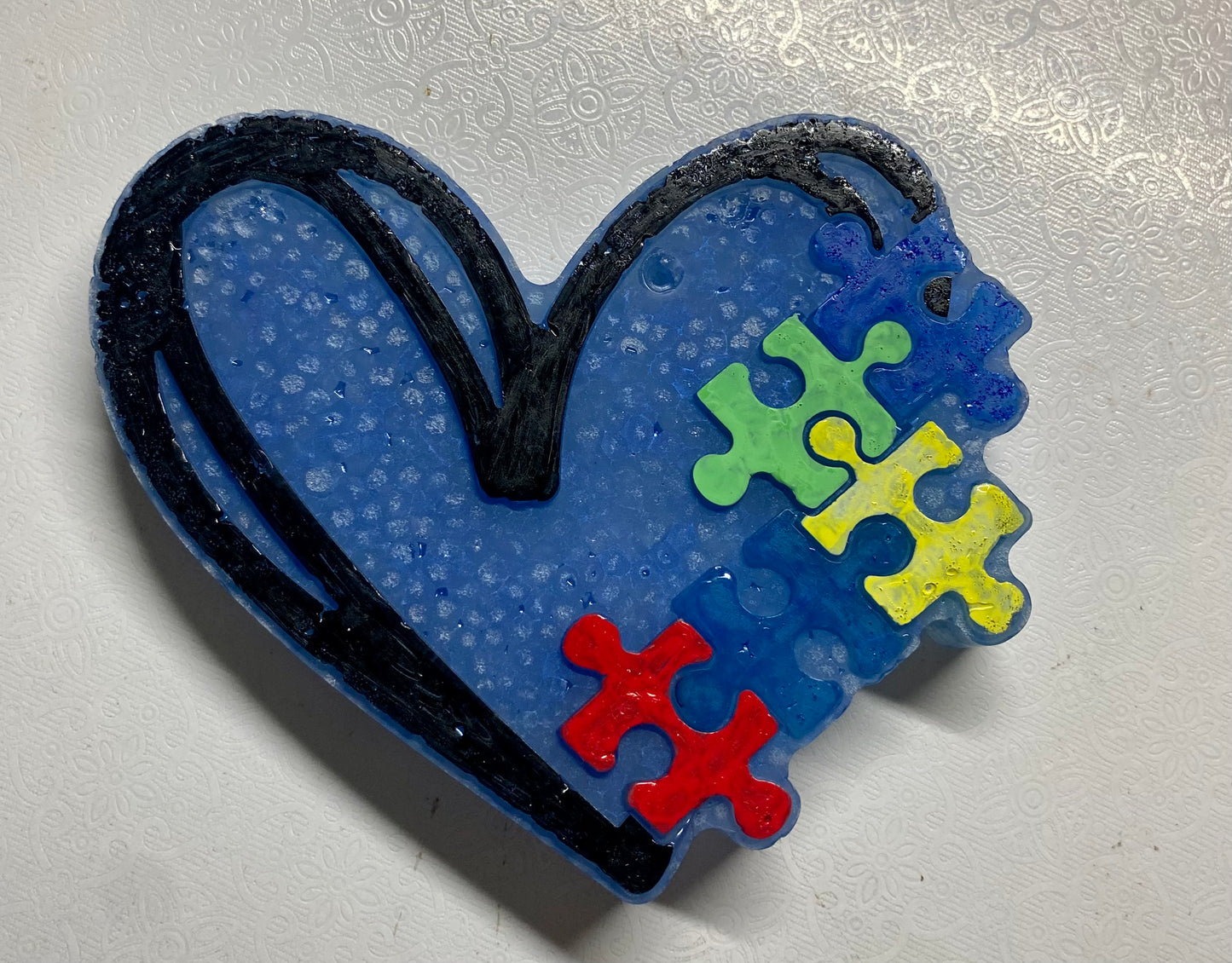 Autism awareness heart freshie