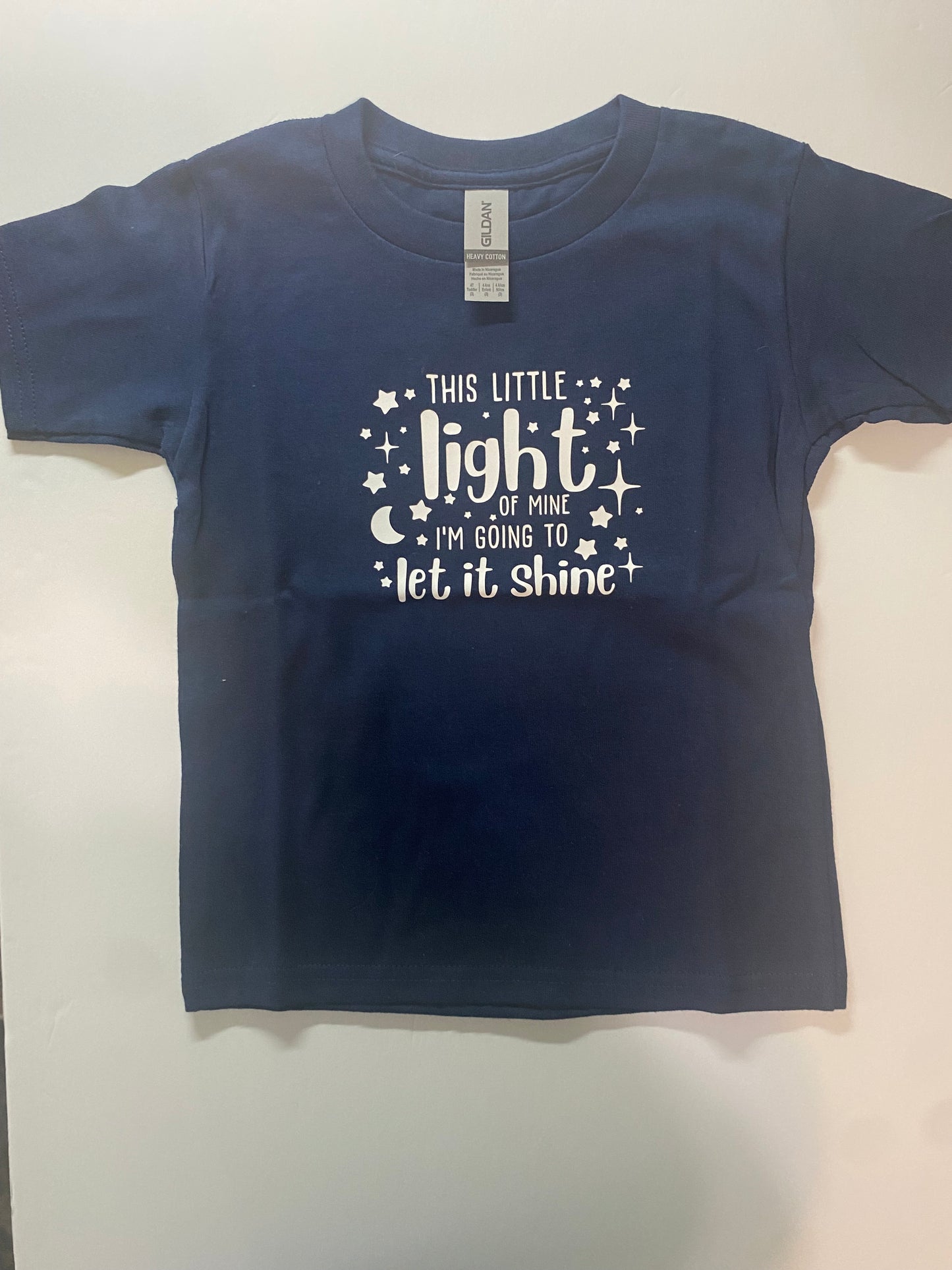 Glow in the dark navy This Little Light of Mine t shirt